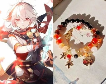 Customizable,Genshin Impact :Kazuha Bracelet, Custom Traveler Gemstone Jewelry Gift