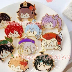 Customizable,Genshin Impact : Cute Pin of All Charactors,Genshin Fandom Art Enamel Pin Charm