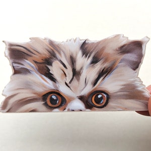 Sticker chat persan, cadeau pour maman chat persan, cadeau pour amoureux de persan, bas de Noël pour amoureux des chats, stickers chaton
