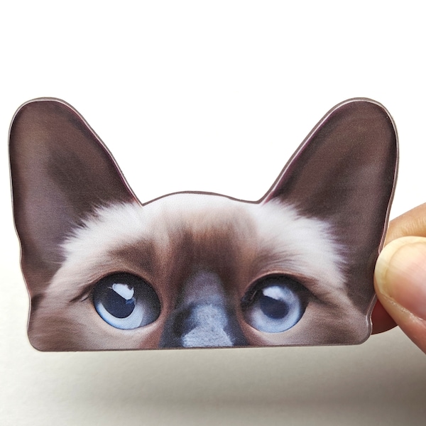 Siamese Cat Sticker, Gift for Siamese Cat Mom, Gift for Siamese Lover, Stocking Stuffer for Cat Lover, Kitty Stickers