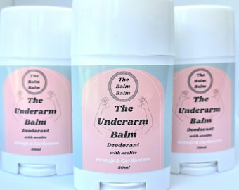 The Underarm Balm Deodorant with Zeolite. Aluminium and chemical free. Unisex.