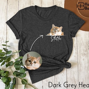 Custom Pet Memorial Shirt, dog lover shirt, dog memorial T-shirt, dog shirt, pet memorial, Pet Photo + Name shirt, Cartoon Effect