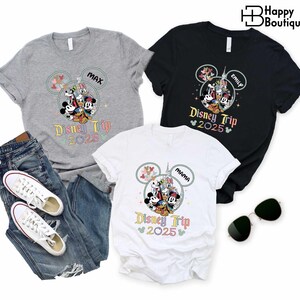 Custom Disney Trip 2025 Shirt, Mickey And Friends Custom Shirt,Disney Sweatshirt, Disney Trip Shirt,Disney Family Matching Shirt,Disney Gift