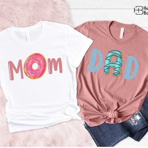 Mom Dad Donut Shirt, Donut Shirt, Mom Shirt, Dad Shirt, Family Shirts, Donut Sprinkles Sweats, Donut Family Matching Shirt, Birthday Gift