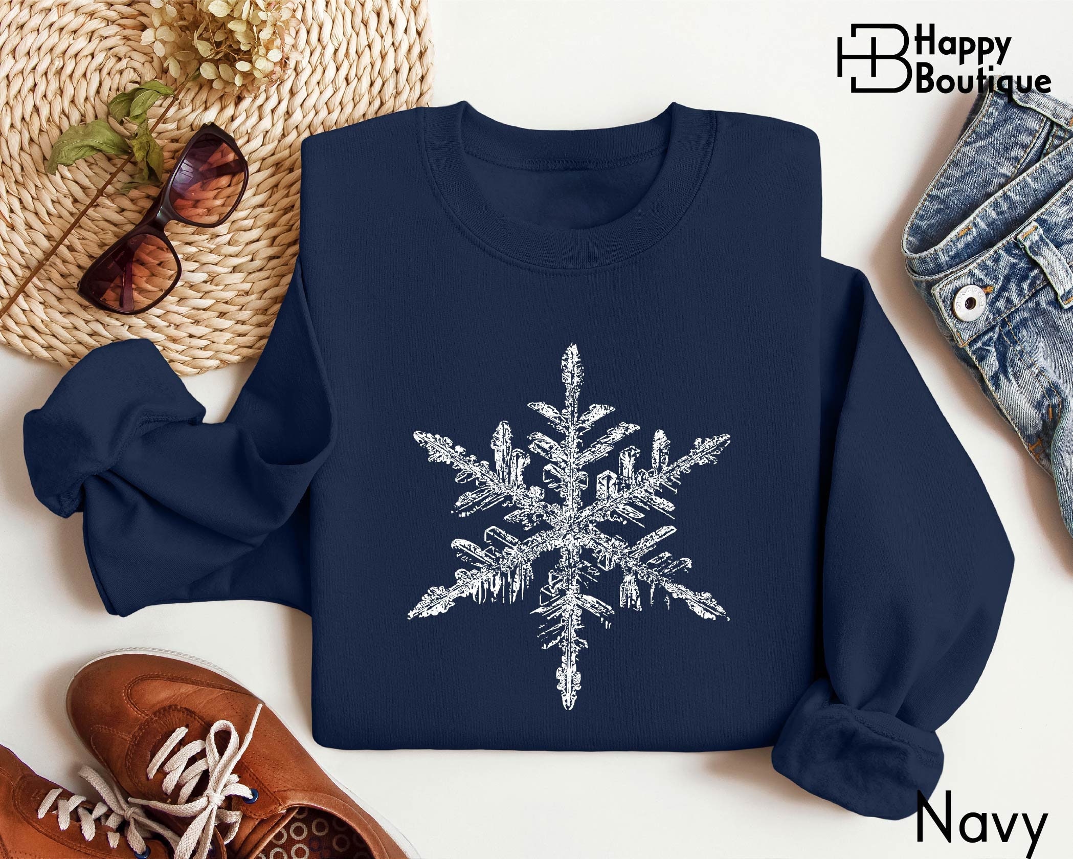 Snowflake Sweatshirt - Etsy