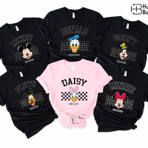 Disney Mickey And Friends Shirt, Disney Trip Shirt, Mickey Checkered T-shirt, Disney Family Matching,Disneyworld Sweatshirt, Disneyland Tee