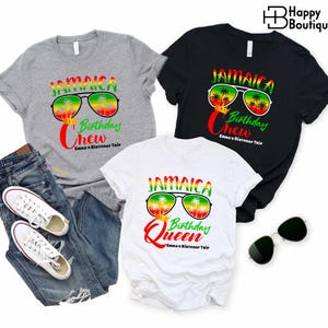 Custom Jamaica Birthday Queen Shirt, Birthday Crew T-shirt, Jamaica Birthday Trip Sweatshirt, Birthday Squad Tee, Friends Trip Sweater