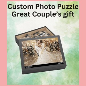 Custom couple&#39;s photo puzzle - personalized puzzle from photo - Great couple&#39;s gift for Valentines day Anniversary gift custom family puzzle