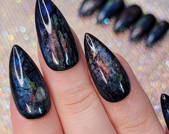 Uñas postizas de labradorita