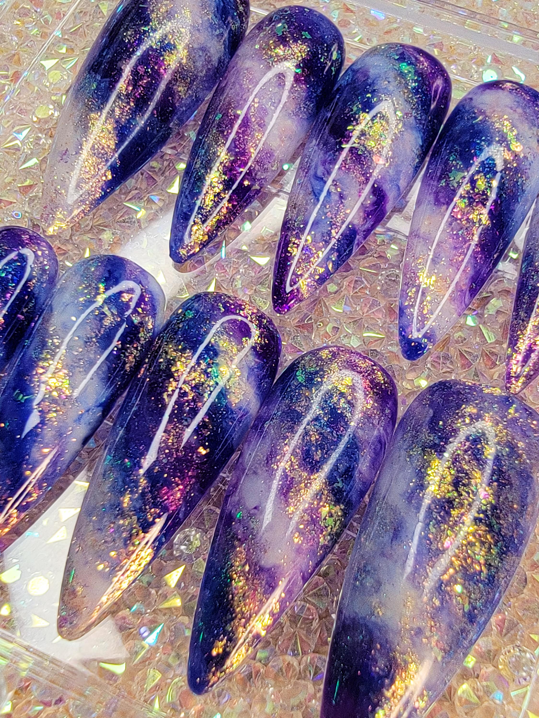 Purple Haze Press-on Nails - Etsy