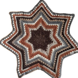Crochet six day star blanket