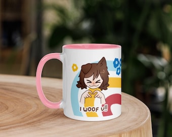 Keramik-Tasse mit Spruch ""I woof you"""
