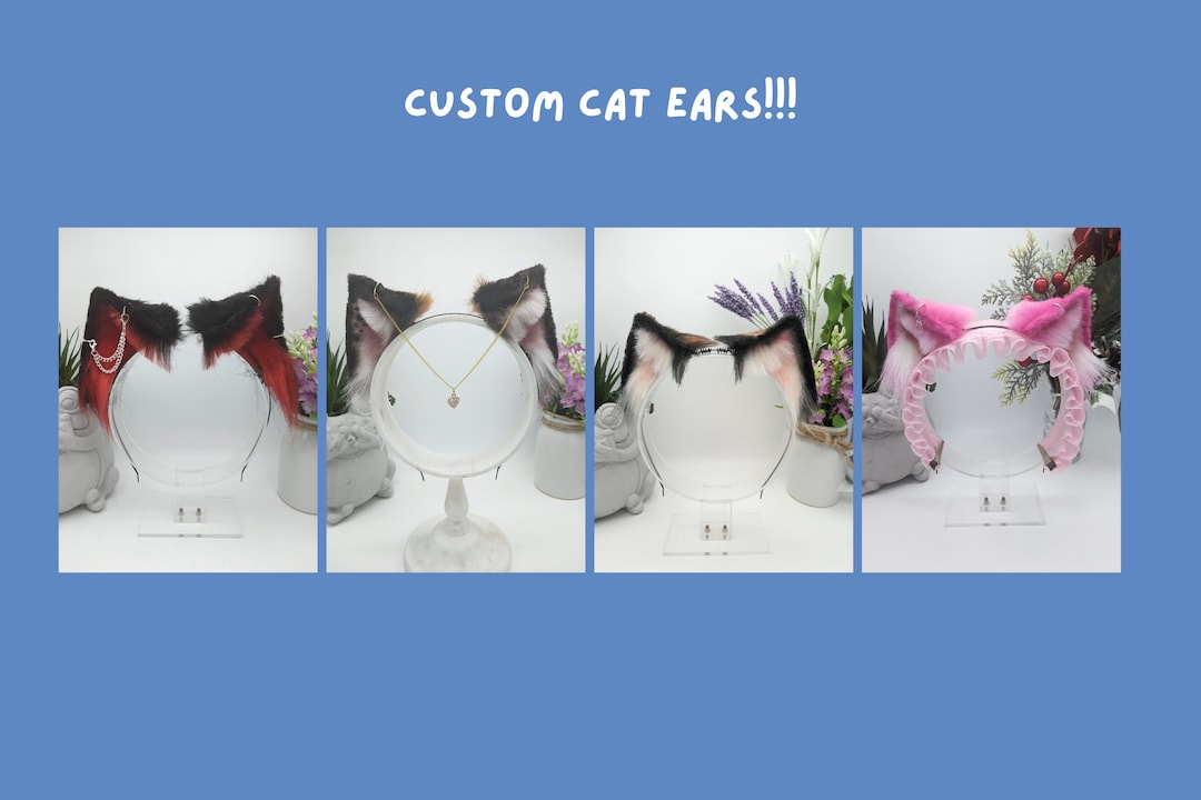 VIGVAN Cosplay Katzenohren – Gothic Punk Katzenohren-Headband Mit Clips