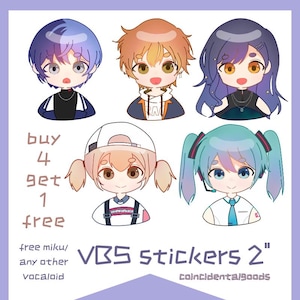 Pegatinas de vinilo de 2" del proyecto Vivid Bad Squad Sekai Colourful Stage PJSK VBS