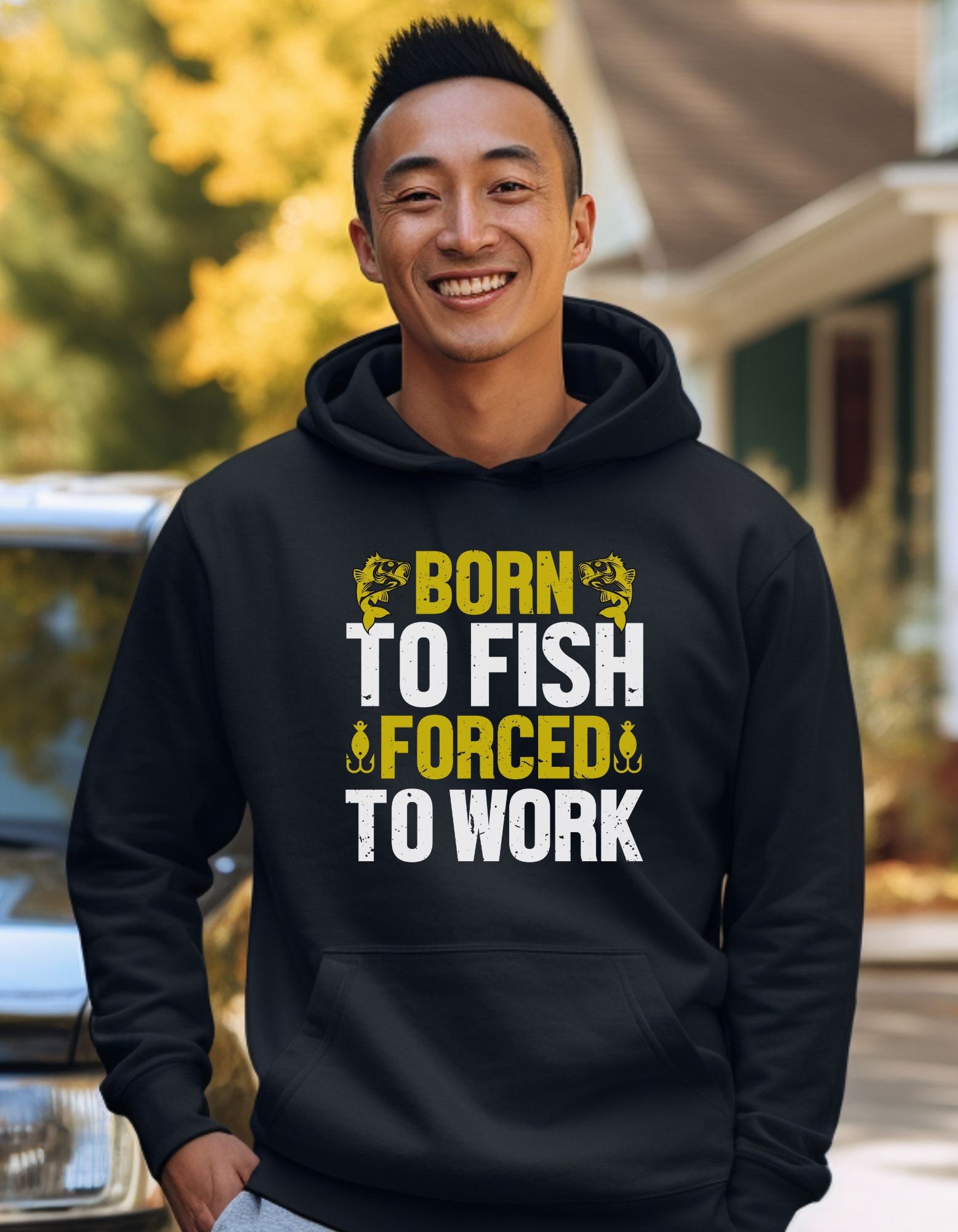 Born to Fish Forced to Work, men fishing hoodie, Country hoodie, funny  hoodie, gift for men