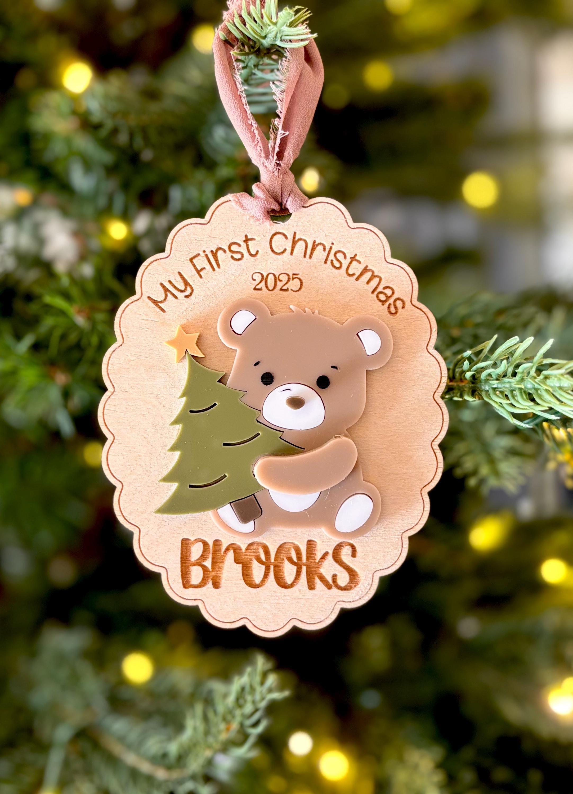 My First Christmas Bear 2025 Etsy