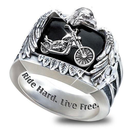 GHOST RIDER EAGLE BIKER RING - Rebelger.com