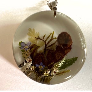 Forget Me Not Fern Resin Pendant