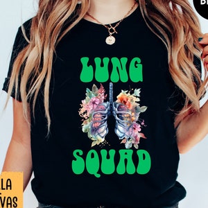 Lung Squad Shirt, Respiratory Gifts, Floral Lungs Shirt, Respiratory Pulmonologist, Nurse TShirt, Nursing Student, Respiratory Therapy Shirt