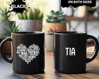 Custom Nail Tech Mug, Personalized Nail Technician Cup, Customized Nail Tech Gift, Nail Artist Gift, Nail Tech Gift,  Gift for Her, Gift