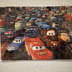 Rompecabezas de cartón con destellos de Fast Cars, 7,9 x 5,9 pulgadas, 60 piezas