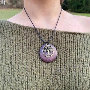 Tree of life wooden pendant necklace | Hippie & boho jewelry |