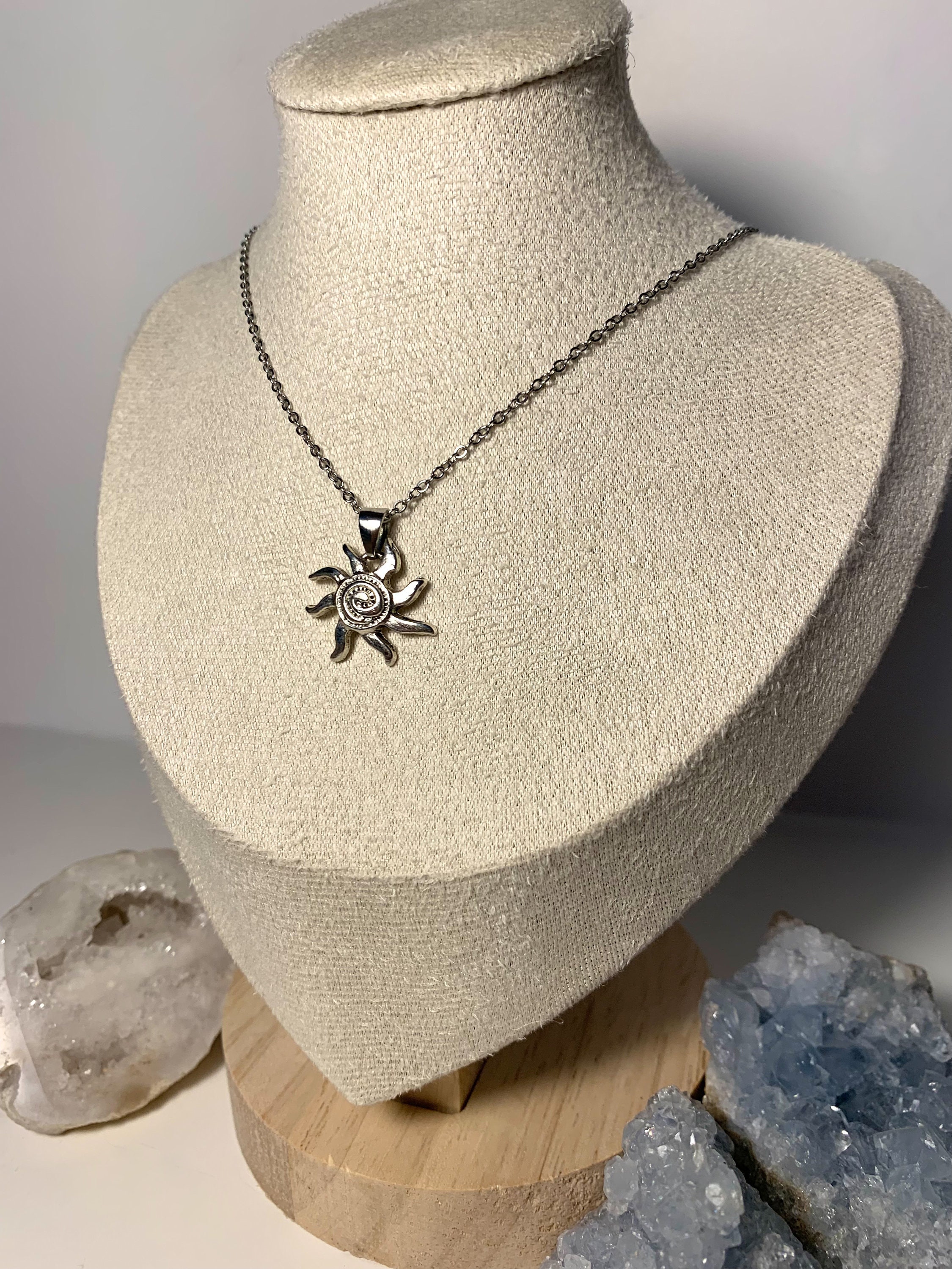 Spiral Sun Necklace - Etsy
