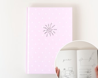 Hand-Drawn Bullet Journal UNDATED Planner A5 | Unique Themes for colouring