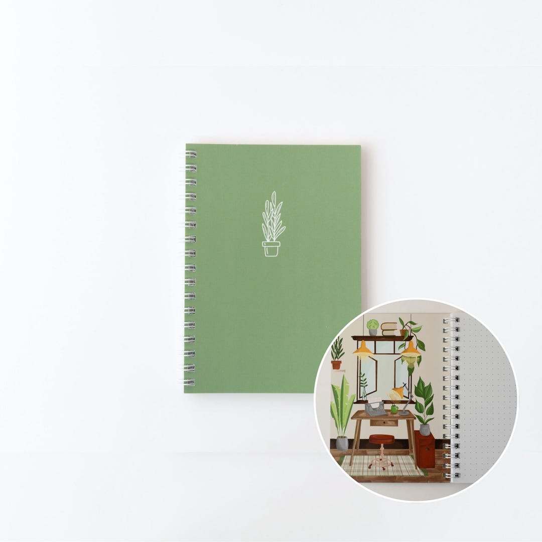 Dot Grid A6 Notebook | 160 Pages | Hand-drawn Artwork - Etsy