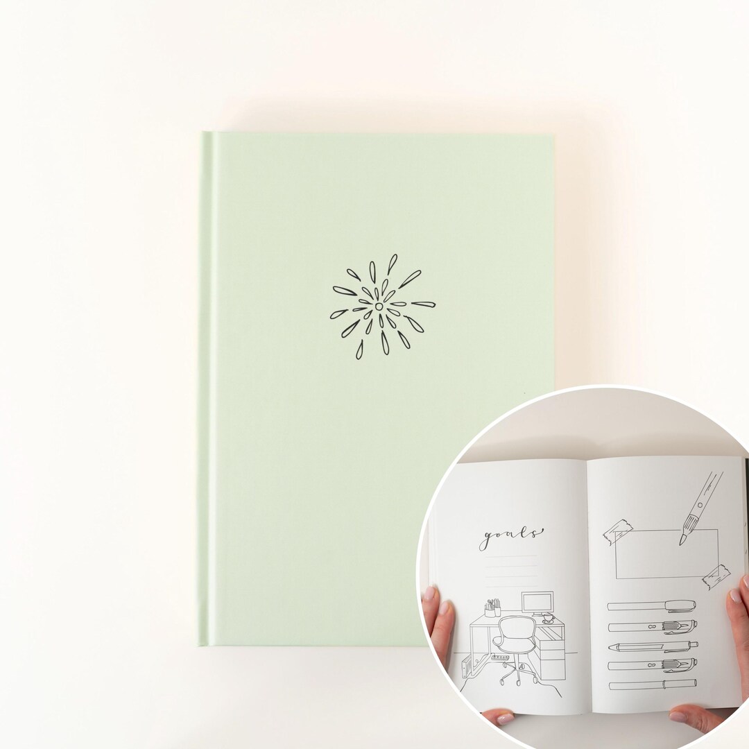 Pre-made A5 Bullet Journal | UNDATED Hand-drawn Planner | Unique Themes ...