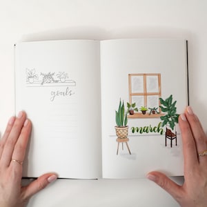 Hand-Drawn A5 Bullet Journal UNDATED Planner | Unique Themes for colouring image 11