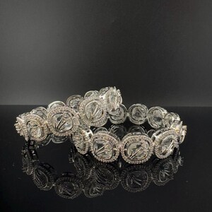 Gold and Silver Cubic Zirconia bangle is Designer inspired bangles set of 2/Indian Kada set/Wedding jewelry/Gold Bangles/Party wear Bangle