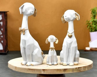 Dog Family Sculpture for Home Decor Showpiece Figurine