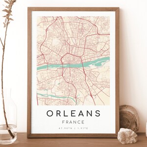 Carte de France d'ORLÉANS Impression | Carte d'Orléans | Art mural numérique | Carte de la ville d'Orléans affiche de Zazzle.be Liste d'envies Vous avez des idées ? Carte cadeau | Carte moderne | style vintage