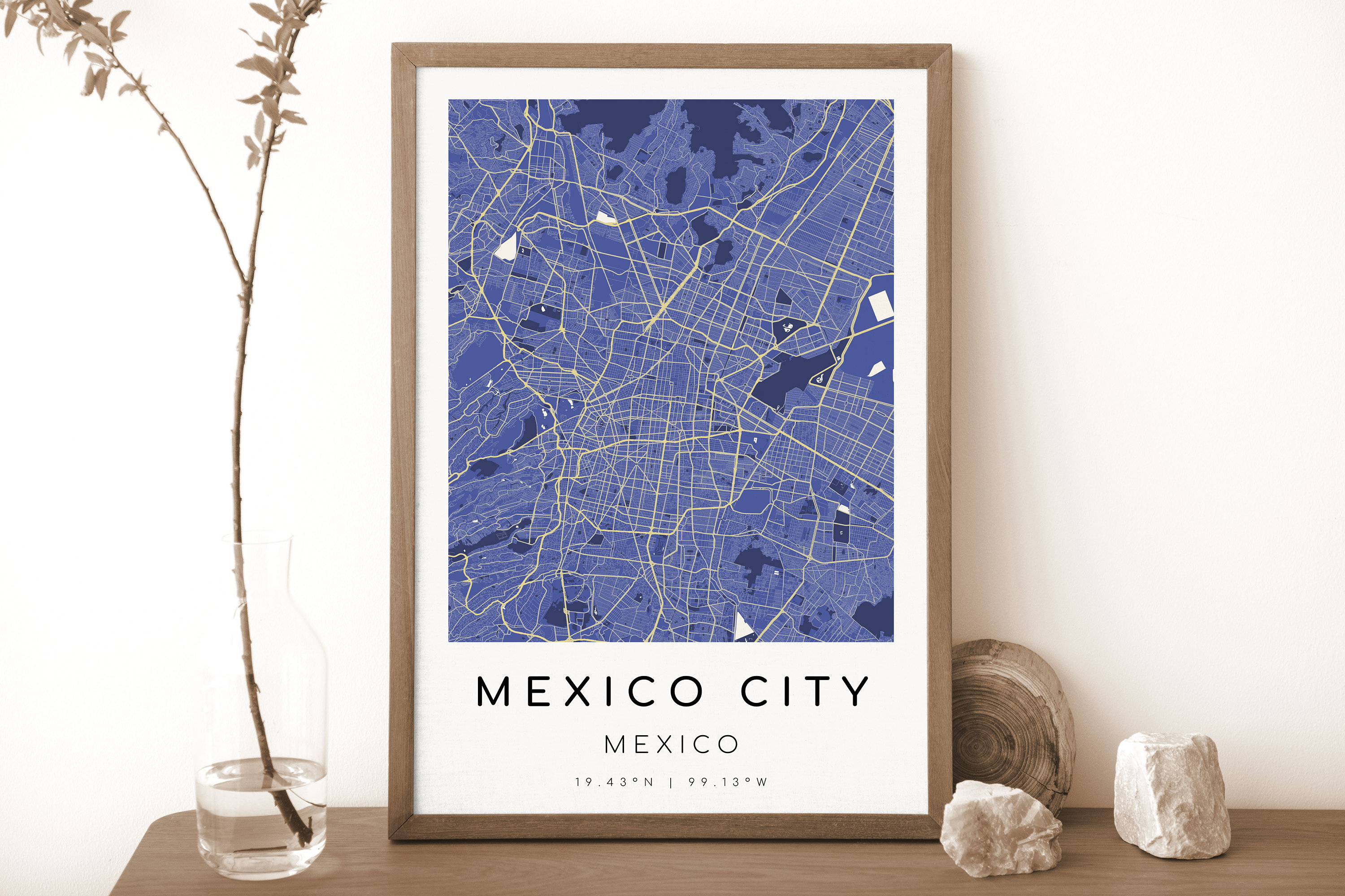 MEXICO CITY Mexico Map Print - Il Fullxfull.5689834382 6j6j 