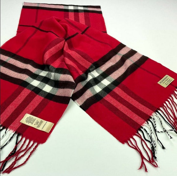 Vintage Burberry The Classic Check Cashmere Scarf… - image 2