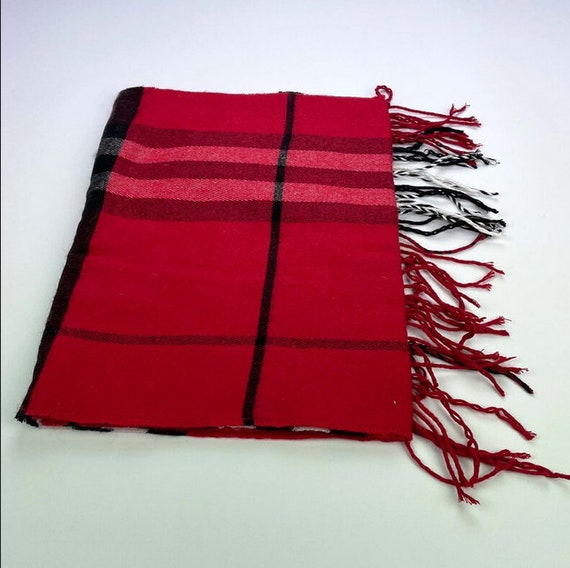 Vintage Burberry The Classic Check Cashmere Scarf… - image 4