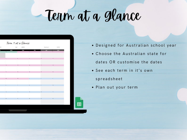 2025 School Terms at a Glance Australian School Term Google Sheets
