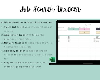 Outil de suivi de la recherche d'emploi Excel | Demande d'emploi et feuille de calcul de suivi du réseau
