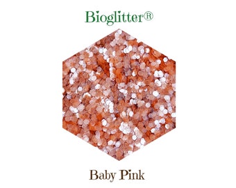 Bioglitter® / Rosa baby / Glitter biodegradabili ecologici / Esagono / Candele / Grado cosmetico / Produzione di sapone / Glitter senza plastica / Fai da te