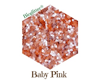 Bioglitter® | Babyrosa | Umweltfreundlicher, biologisch abbaubarer Glitter | Hexagon | Kerzen | Kosmetikqualität | Seifenherstellung | Plastikfreier Glitzer | Zum Selbermachen