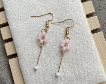 Blossom Drop Earrings, Various Colors, Flower Earrings