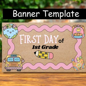 Back to School Banner Template– Painted Banner Template | 60x35&quot; Canva Design for Classroom & Events | Classroom Banner | Canva Template