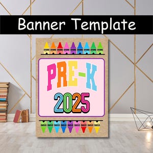 Back to School Banner Bundle – 6 Painted Banner Templates | 35x48&quot; Canva Designs for Pre-K to 4th Grade | Canva Templates  | School Banner