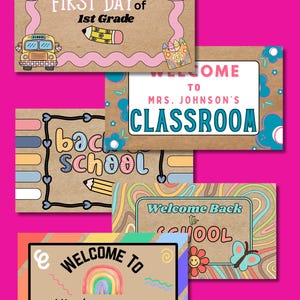 Painted Banner Templates – Digital Bundle of 5 | Perfect for Bulletin Boards, Back to School, Classroom Decor | Banner Template Bundle