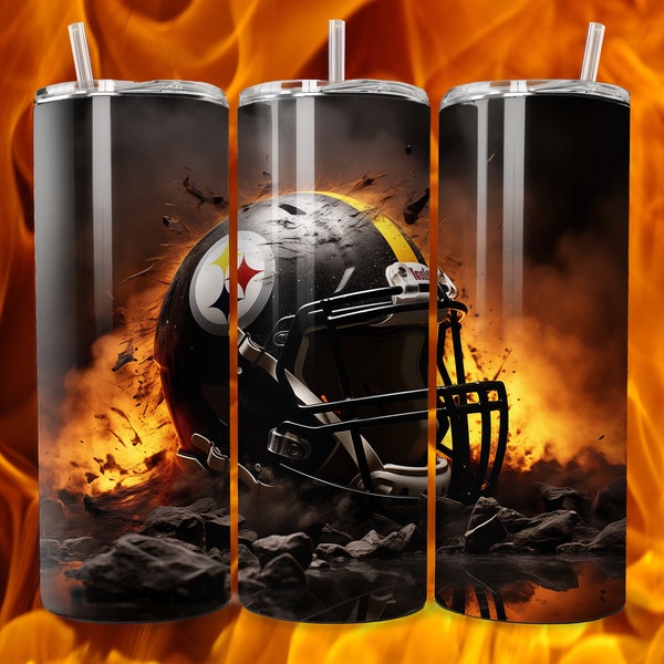 Pittsburgh 20oz Skinny Tumbler Wrap Design Sublimation,American Football Tumbler,20oz Template Straight Tumbler Wrap,Instant Download,png