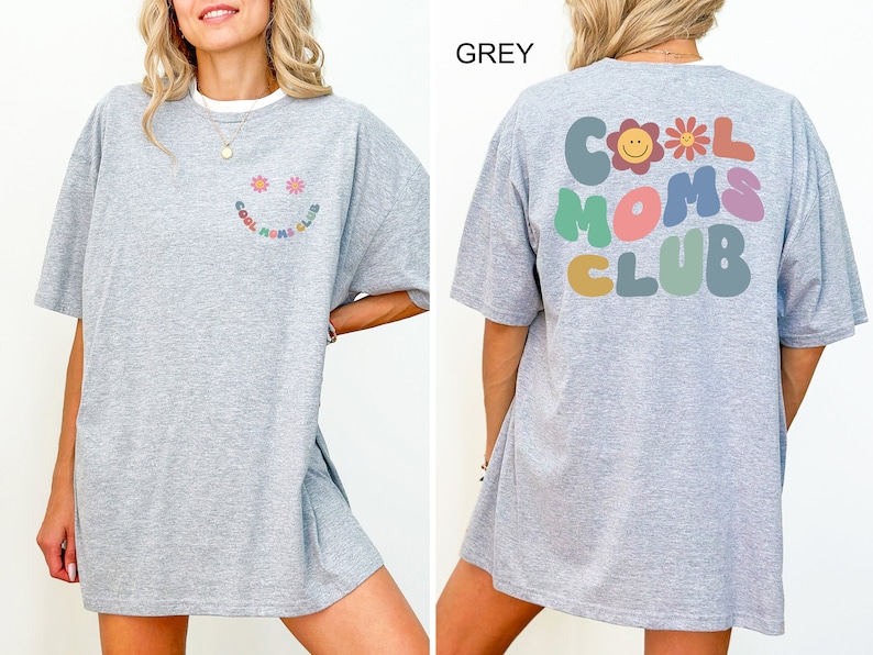 Comfort Colors® Cool Moms Club-tröja, cool mamma-t-shirt, rolig mamma-outfit, bästa mamma någonsin-tröja, mammas födelsedagskläder, mors dag-presenter bild 3