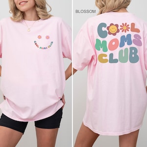 Comfort Colors® Cool Moms Club-tröja, cool mamma-t-shirt, rolig mamma-outfit, bästa mamma någonsin-tröja, mammas födelsedagskläder, mors dag-presenter bild 2