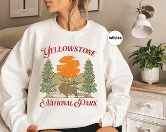 Yellowstone Sweatshirt, National Park Hoodie, Family Trip Outfit, Matching Camp Clothing, Road Trip Apparel, Hiking Hoodie, Vacation Gifts