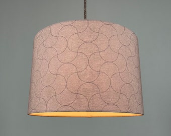 Lampshade "Elegant Lines" made of cotton fabric